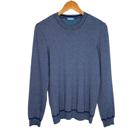 J. McLaughlin Sweaters - J. Mclaughlin Womens Cashmere Stripe Crew Neck Sweater Sz Small Blue